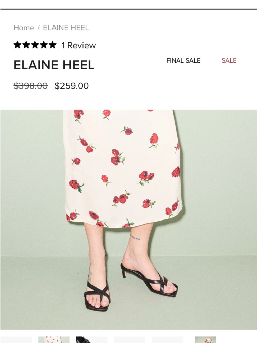 Freda Salvador Elaine Heel Black Strappy Kitten Heels